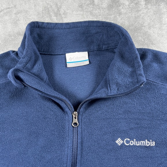 Columbia Mens XS Navy Blue Half Zip Fleece Pullover Sweater XM6279 1575001 - Picture 6 of 11